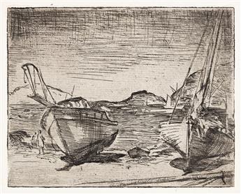 ALICE KENT STODDARD Group of 4 etchings of Monhegan Island.